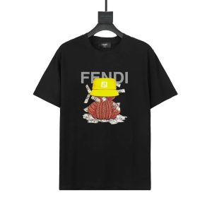 Fendi Graphic T-Shirt Money Bag Print – 3XL