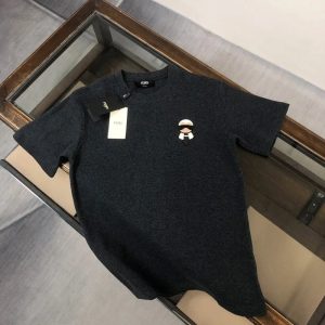 Fendi Knit T-Shirt Karl Lagerfeld Pin – L