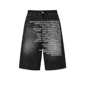 Denim Tears Denim Shorts Mental Health Print – Option 3393C66A, L