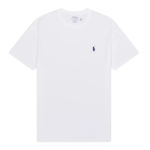 DU-7.17- Summer New Solid Color Pony Embroidery Round Neck Short Sleeve T shirt – R33 white, S