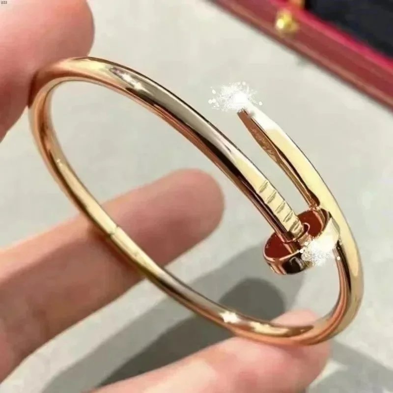 BZ20-High Quality Fashion Bracelet/No Falling/1:1 quality – (Rough version) Rose gold, no diamonds, 15CM