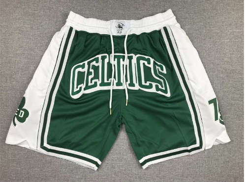 D 4024 New Fashion Sports Shorts 2-CY – Green letter pocket with white edging, S