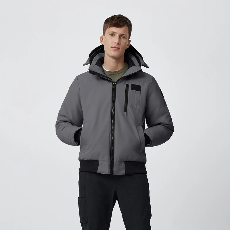CANADA GOOSE Canada Goose Borden Men’s Black Label Aviator Down Jacket 2055 MB – XS, 456 Titanium Metal Color