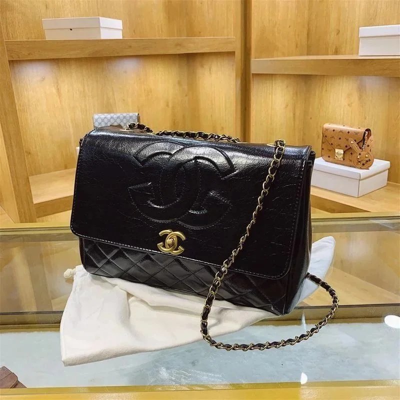 Light Luxury Chain Bag Women's 2024 Large Capacity Embossed Shoulder Crossbody Bag All-match Handbag Fragrant Style Underarm Bag – 1