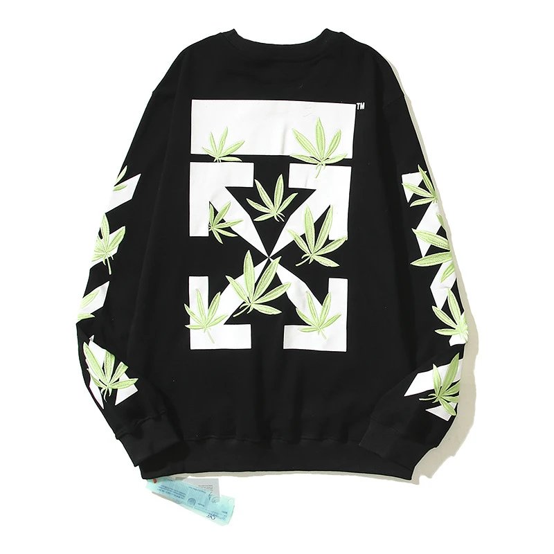 Cotton terry pullover hoodie loose sweater-CY – 2086 black, S