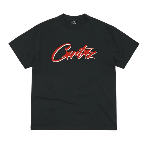 C- Star Red and White Color-Blocked Tee – Black, S