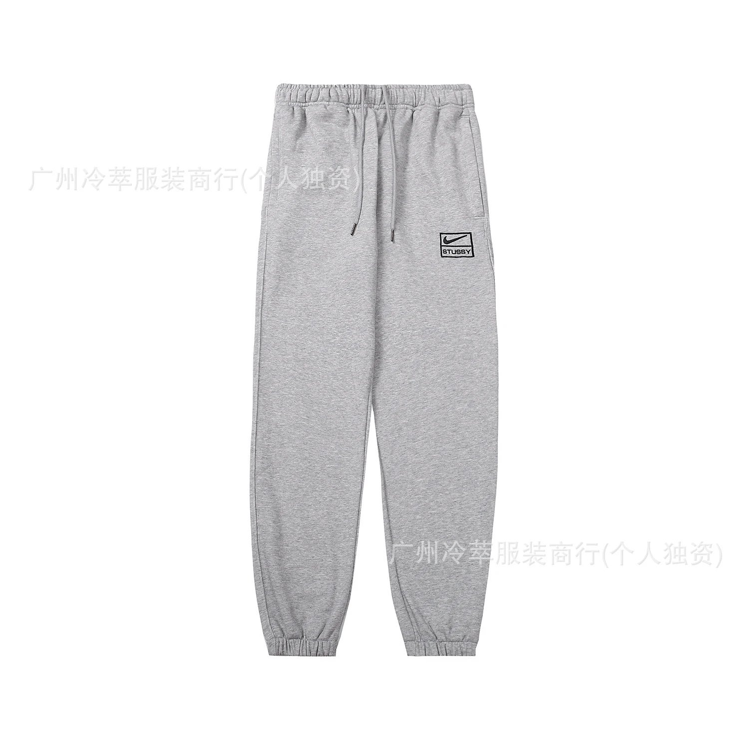 24现货跨境欧美外贸S字母联名系列刺绣宽松简约加绒套装代发