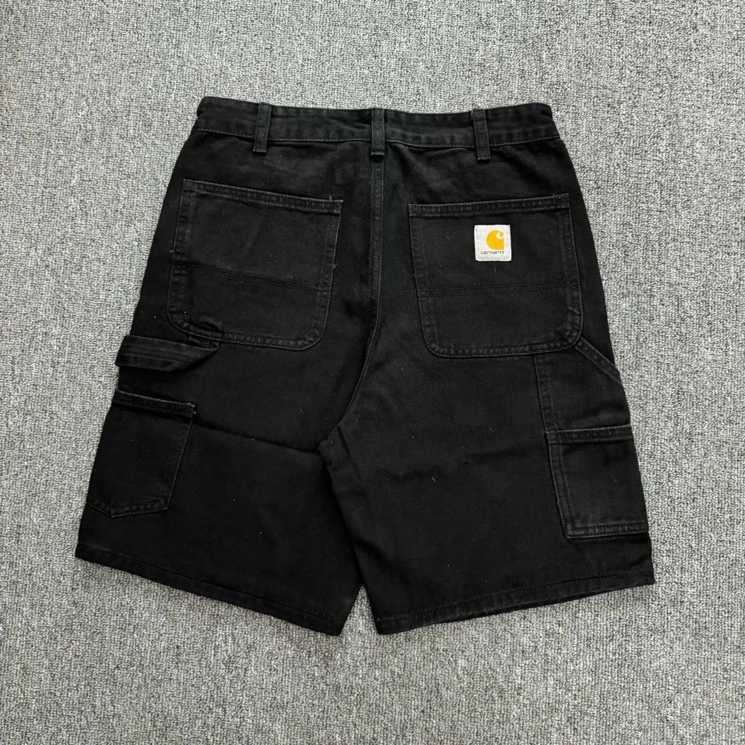 CAR washed black cargo denim shorts – 29, Black