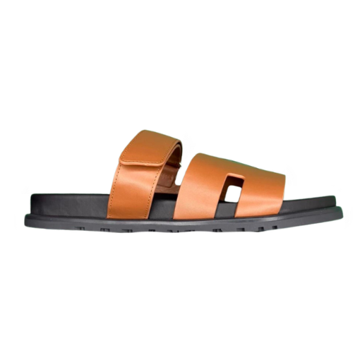 (3–7 day custom production) Comfortable everyday slide sandals TT 0 – Black-brown, 35