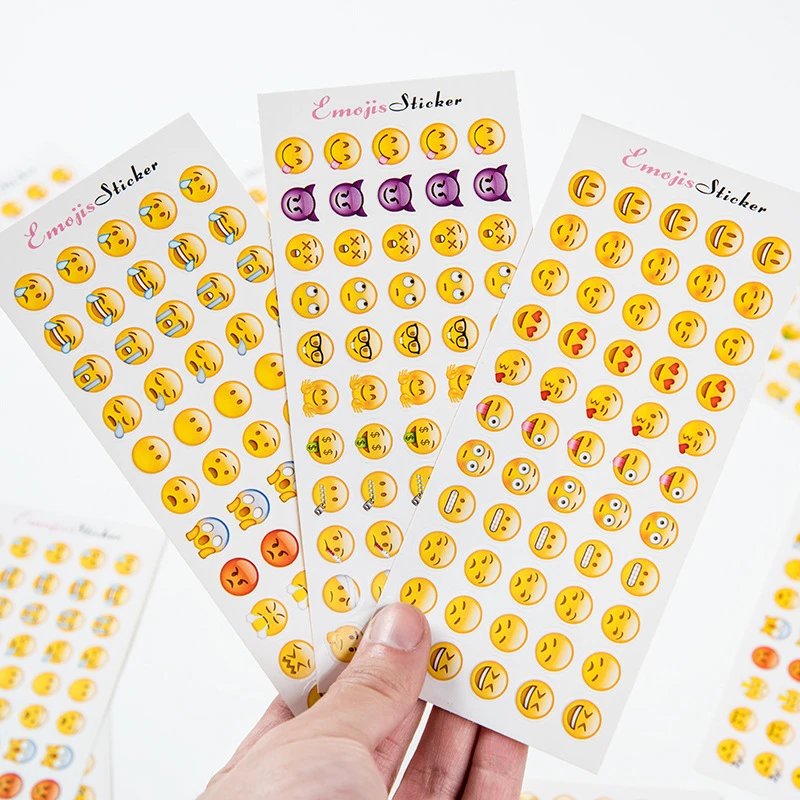 apple Emoji Expression Sticker DIY Hand account diary decoration cute funny spoof expression stickers 12 Zhang - Image 3