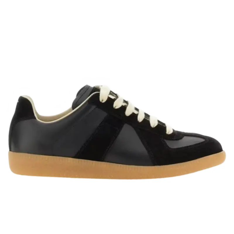 (Custom orders ship in 3–7 days) TT6 Leather Lace-Up Low-Top Fashion Sneakers – No. 1 white 1897101, 35