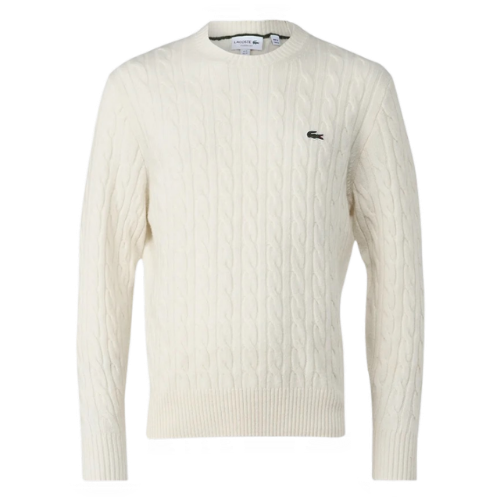 25‑style French crew-neck classic round-neck wool sweater with a herringbone texture – Yellow, 3/S