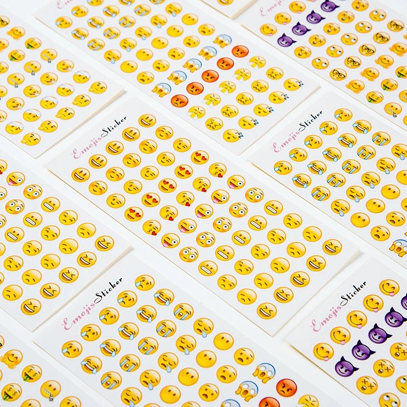 apple Emoji Expression Sticker DIY Hand account diary decoration cute funny spoof expression stickers 12 Zhang - Image 4