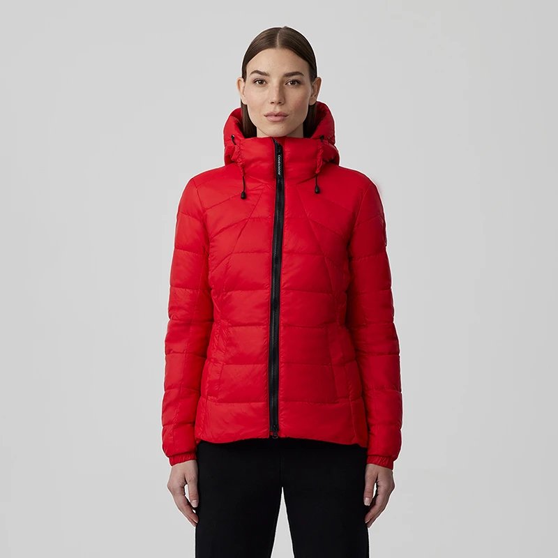 CANADA GOOSE Canada Goose Abbott Women's Down Hoodie Lightweight Down Jacket 2220 L – XS, 11 Red