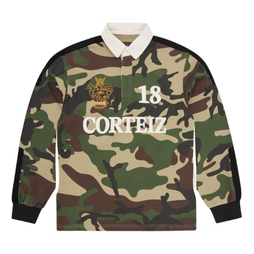 Evil-Panelled Rugby Jersey – Green camouflage, S