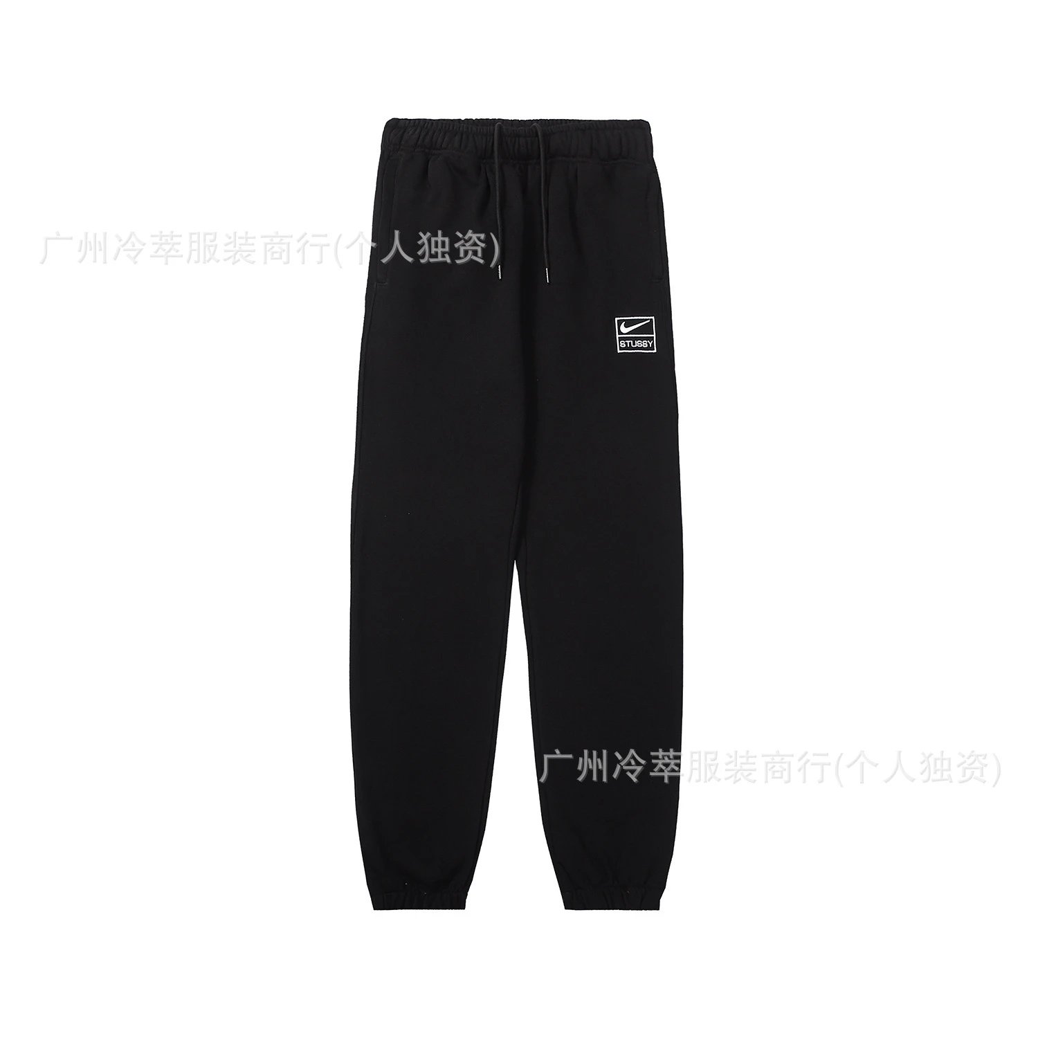 24现货跨境欧美外贸S字母联名系列刺绣宽松简约加绒套装代发