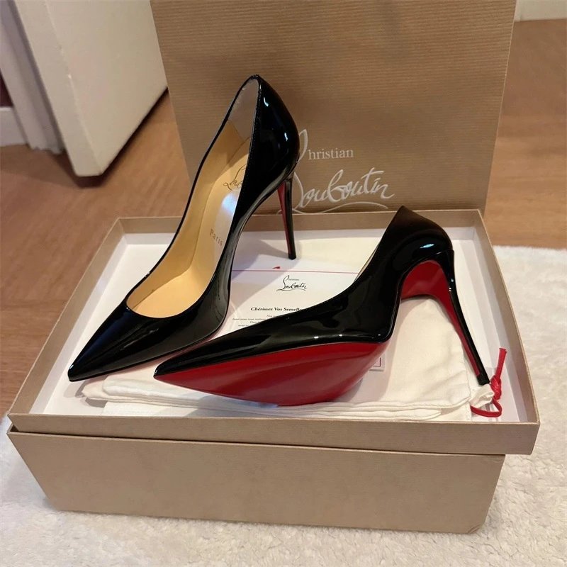 jump7c-Women’s fashionable high-heeled shoes – A1 black, 10cm, 35