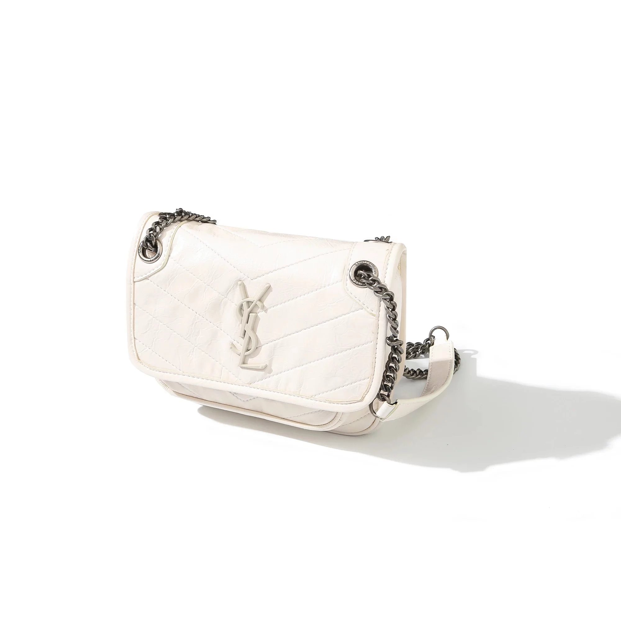Bag * Crossbody bag * Stray * Girl's Pleated Shoulder Retro Chain Logo*⭐ – EN049207