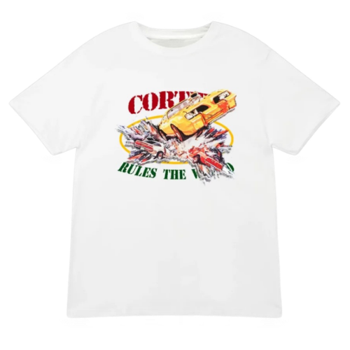 Corteiz Car Crash Shirt White – White, XS