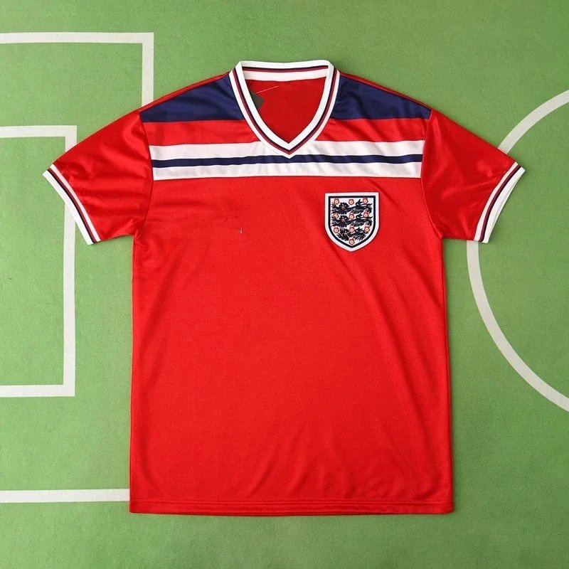 1982 Season England away retro fans version (Customized items are final and cannot be returned or exchanged.) – 1 (Customizable name and number), S