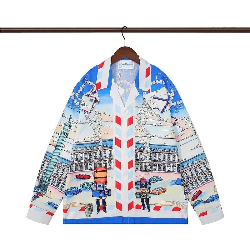 Casablanca Printed Shirt Paris Cityscape – 34, M
