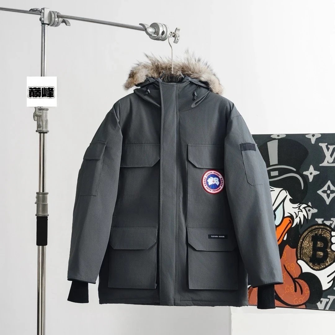 Big Goose Down Jacket Men's Thickened Parker Clothing 08 Expedition Mid-length Tooling 2024 Winter New Jacket Women – Style One, XS