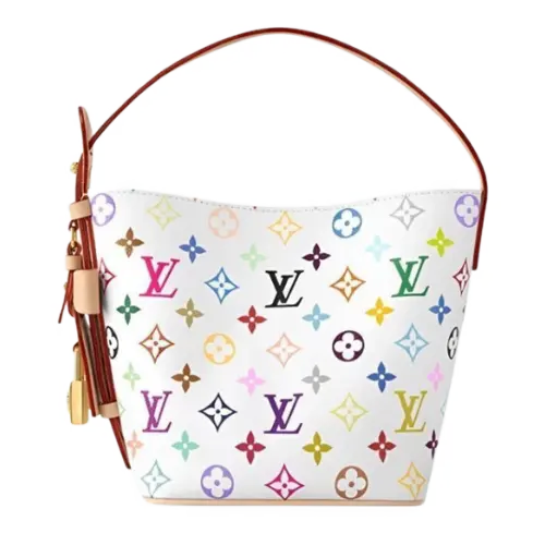 163 C Code-changing chip super original single highest version] new Murakami Takashi joint name All In BB Handbag: Classic Monogram White Tri-Color Vintage Bucket Bag with Detachable Pouch, Clutch, Tote, Shoulder Bag, and Crossbody Bag for Women 13089 – M 13089（Size 16 x18x12C）