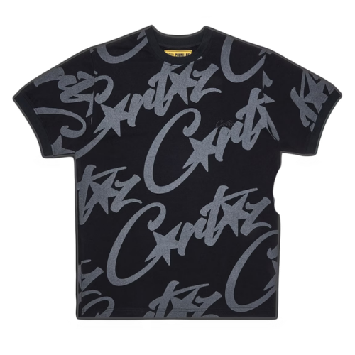 Corteiz Allstarz Allover Shirt Black / Grey – XS