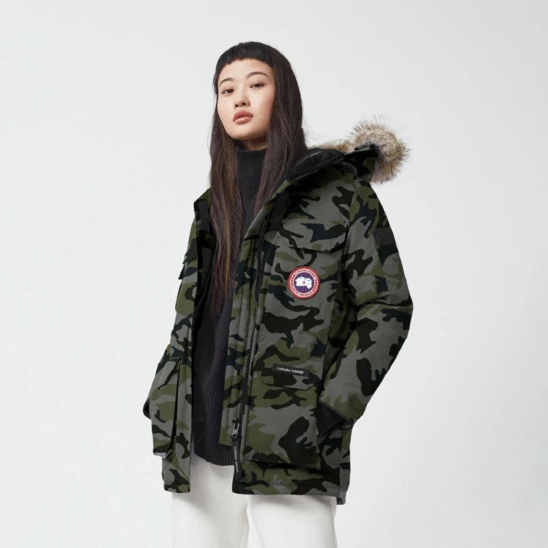 CANADA GOOSE Canada Goose Expedition Women’s Printed Parka Down Jacket 4660 LAP – XS, 831 Classic camouflage-coast gray (version is too large, it is recommended to choose a smaller size.)
