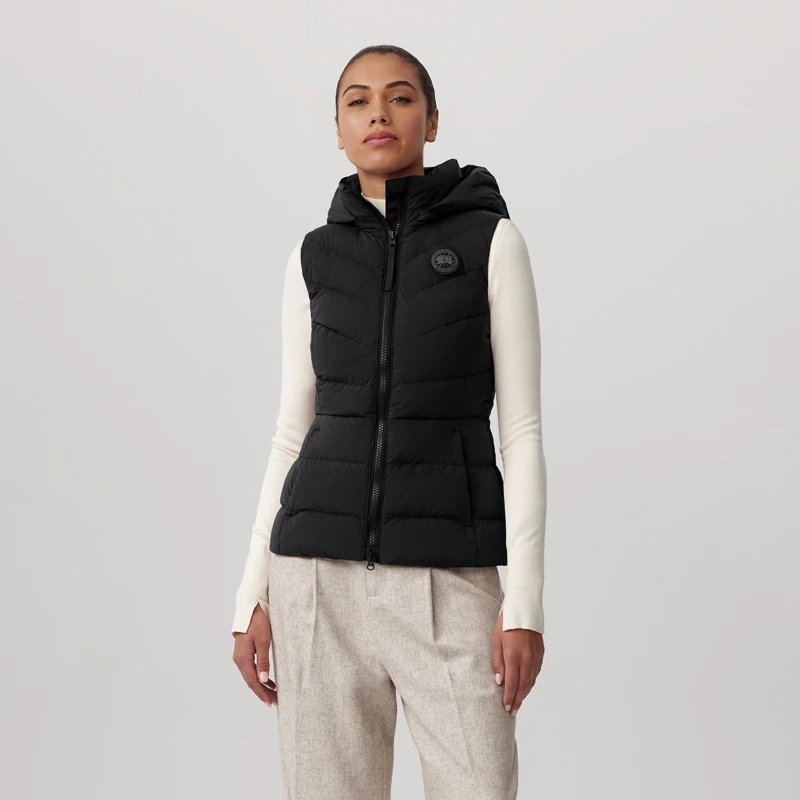 CANADA GOOSE Canada Goose Clair Women’s Black Label Down Vest, Big Goose Down Jacket 2333 WB – 2XS, 61 Black