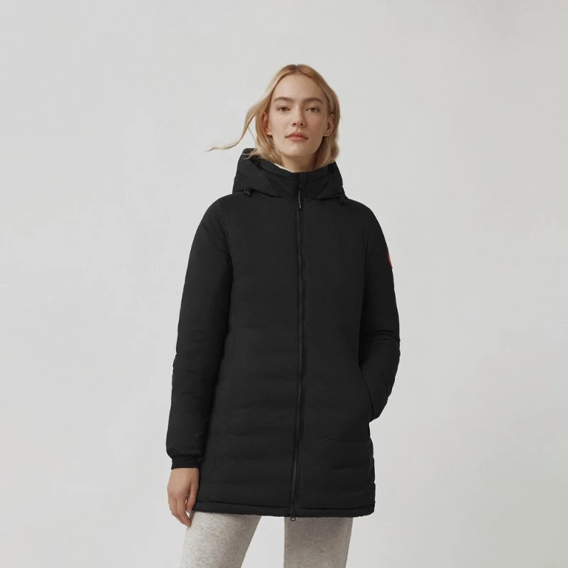 CANADA GOOSE Canada Goose Camp Women’s Down Hooded Jacket, Big Goose Down Coat 5085 L – 2XS, 61 Black