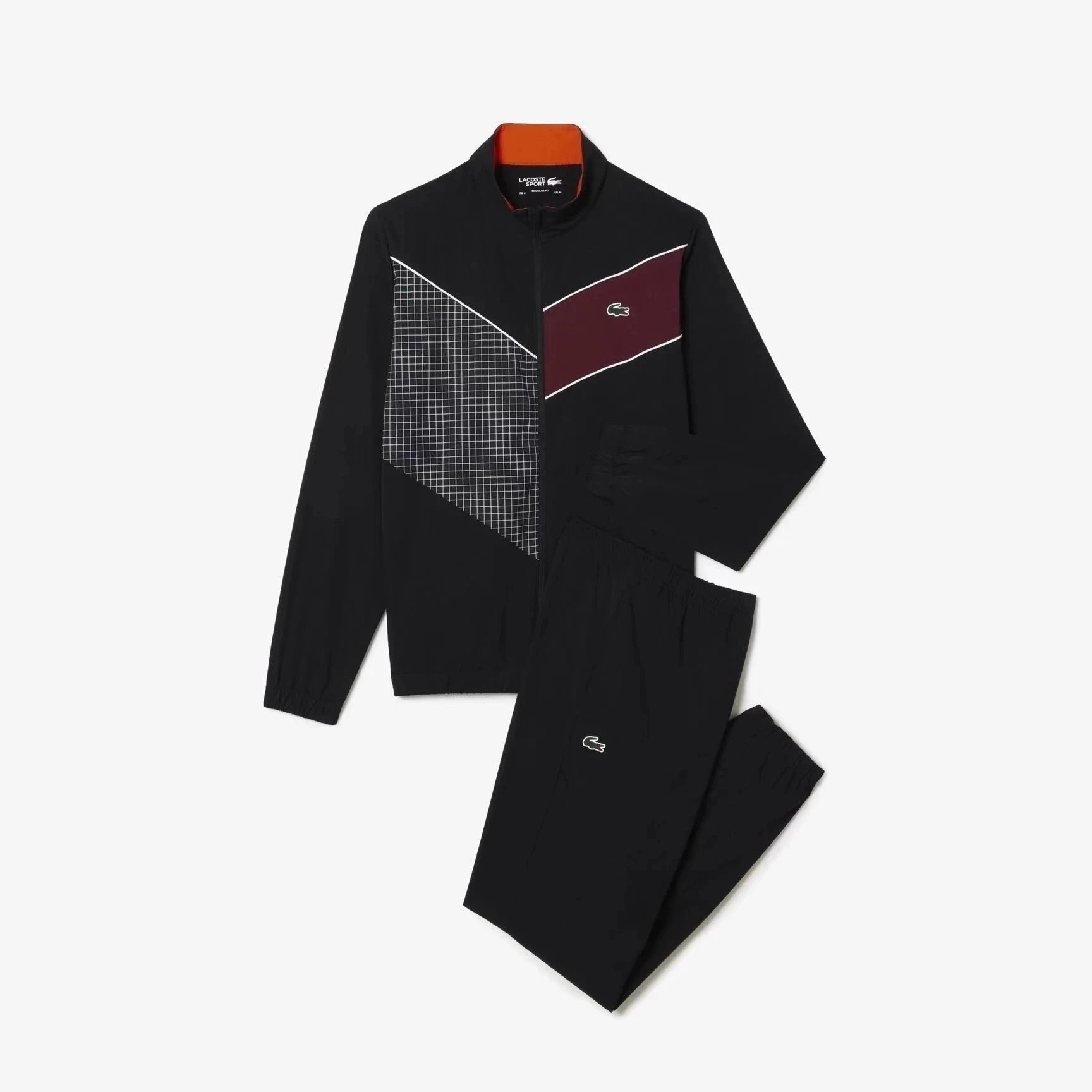[BLACK NOVEMBER] 24 French thin color matching check trench coat sports tennis jacket jacket WH1796 (can be fitted) – Black (clothes, pants), 3 yards = S