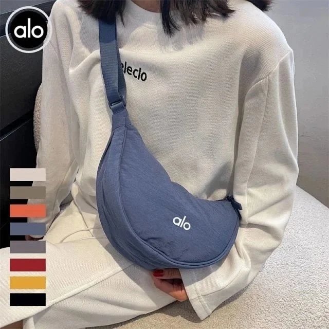 Simple and lightweight shoulder bag, crossbody bag, new dumpling-style design, versatile and easy to match – Haze blue
