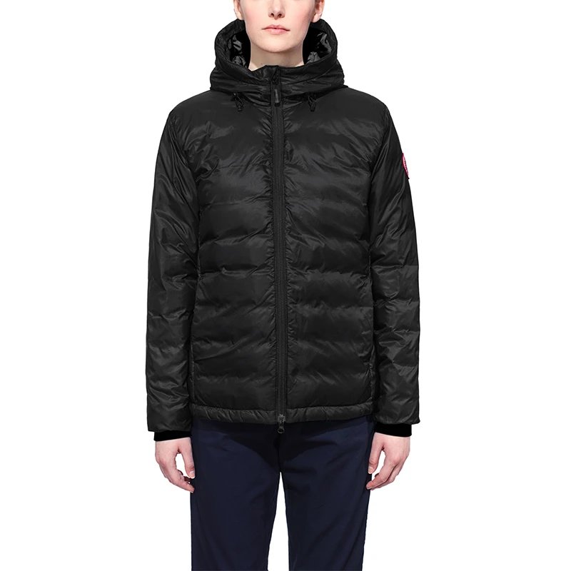 CANADA GOOSE Canada Goose Camp Women’s down hoodie, Big Goose down jacket 5055 L – 2XS, 702 Black/Black