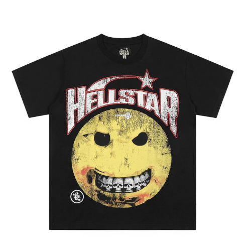 DU 7.18 Spot high quality American tide brand hell star T shirt hellstar Short-sleeved men's cotton cross-border wholesale foreign trade – 0701 Apricot color, S