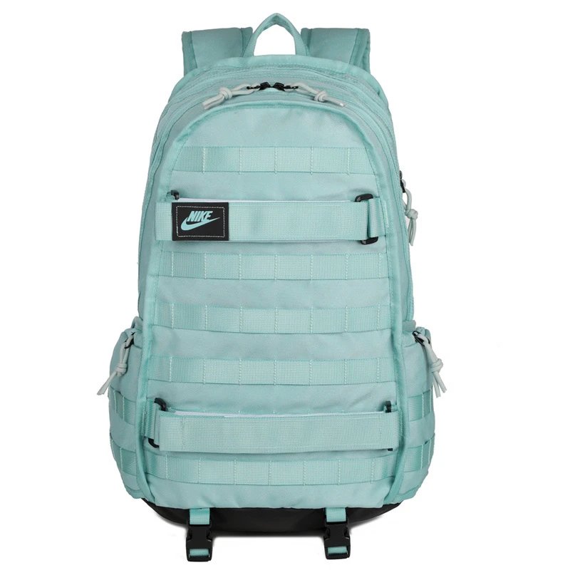 Simple, versatile solid-color backpack – Lake blue, 30*50*20cm