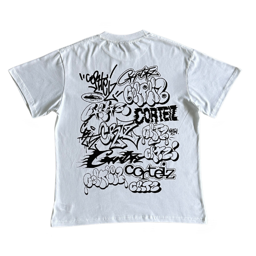 Corteiz Graffiti Shirt White / Black – White, S
