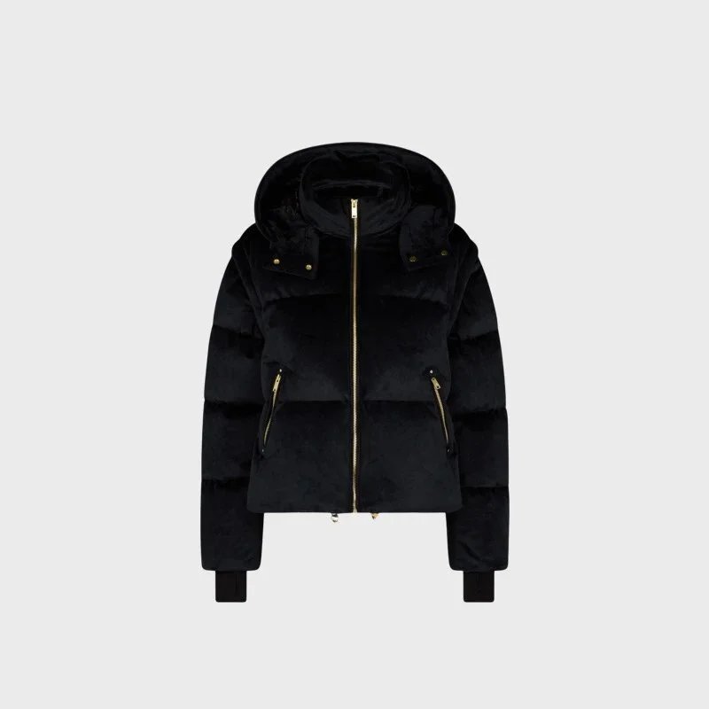 [New Fall/Winter Arrivals]MOOSEKNUCKLESPUFFER Women’s Lightweight Puff Down Jacket – XS, Black