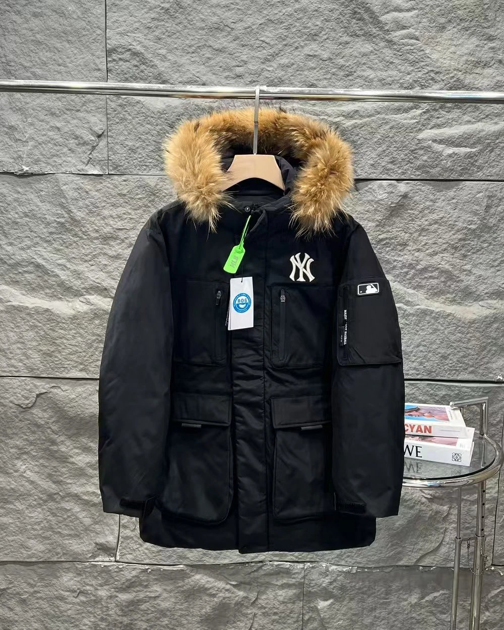 Winter tooling wind thickened down jacket fashion style-CD 001 – Black, S