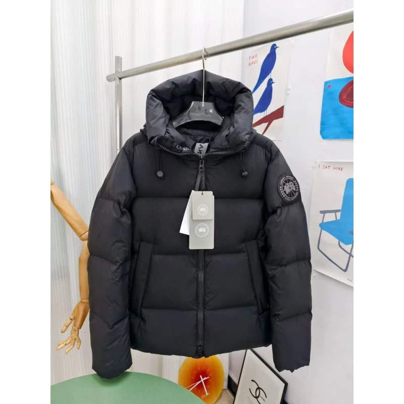 Cana*da G*ose New Goose Down Jacket Crofton Black Label Matte Puff Jacket Couple’s Bread Jacket Coat 2282 MB – Black, XS