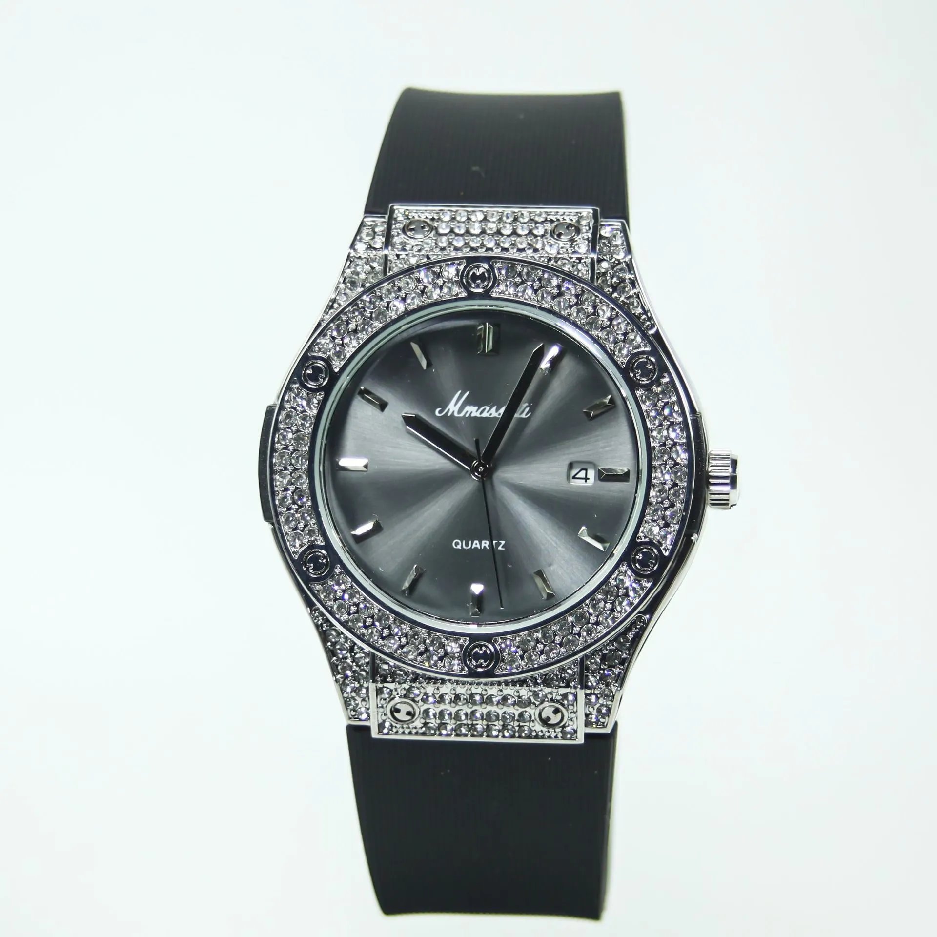 New Arrival Fashion Men's Watch Full Diamond Men's Universal – Coffee color, 25cm