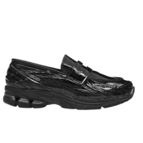 Soft and comfortable low-top loafers B4D – No. 1 Black Glossy U1906LCR, 36