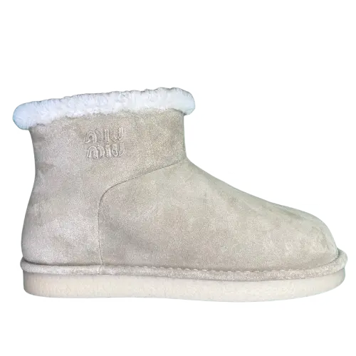(Customized version 3-7 Ships today）TT 0 Custom Product Calfskin Suede Round Head Sleeve Short Tube Snow Boots – No. 1 brown, 35