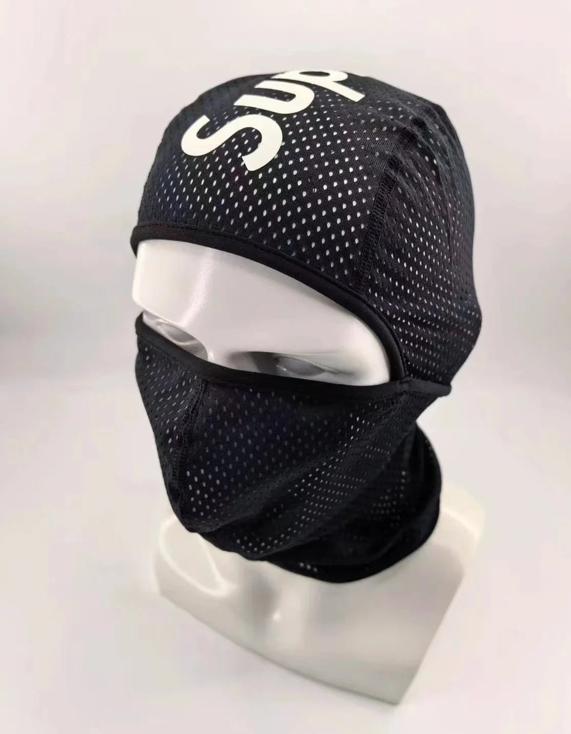Outdoor sports cycling mask mesh breathable hat – Black