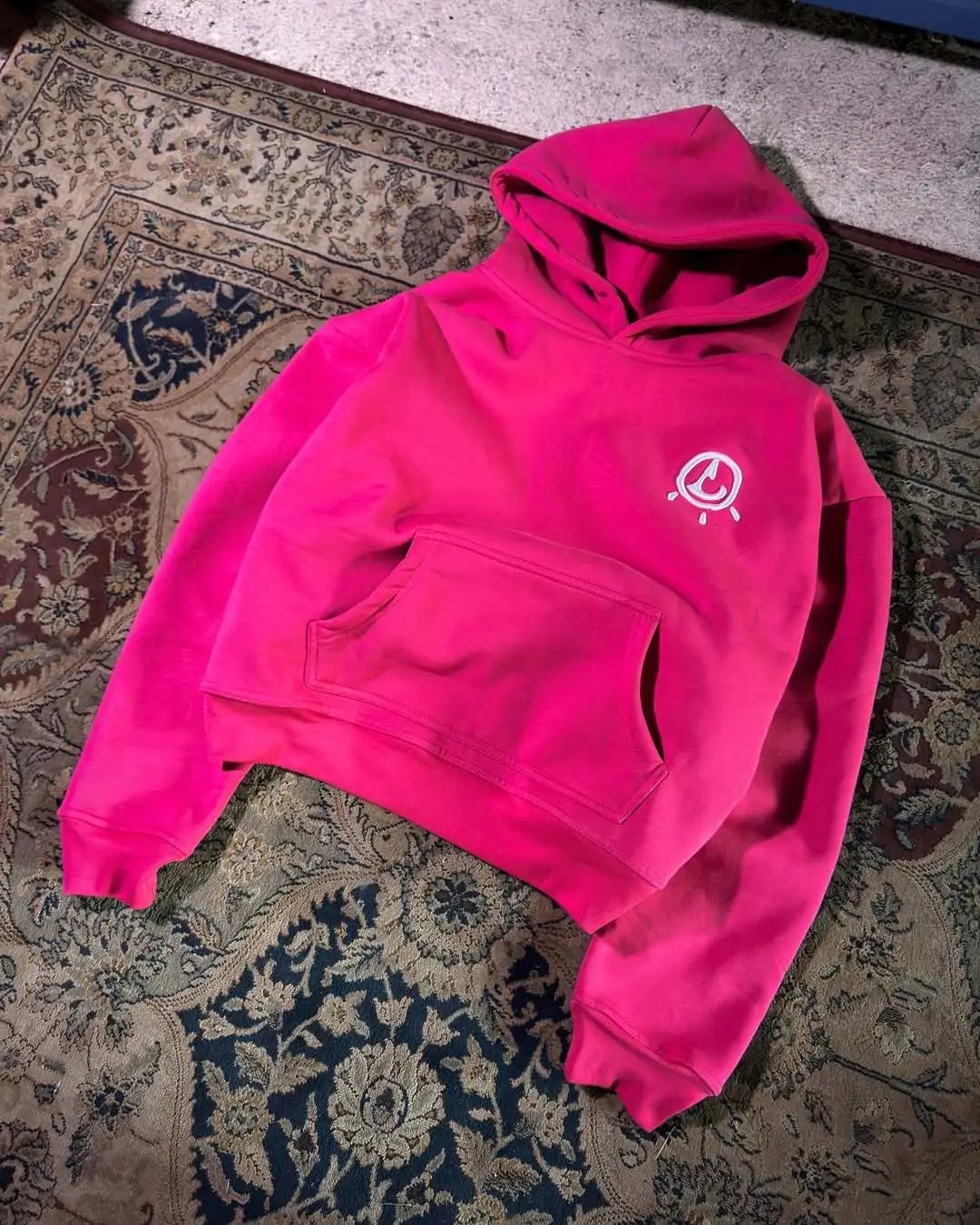 Hooded Tops – rose red sweater, S