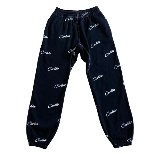 All-over-print sweatpants – Black and white, XS