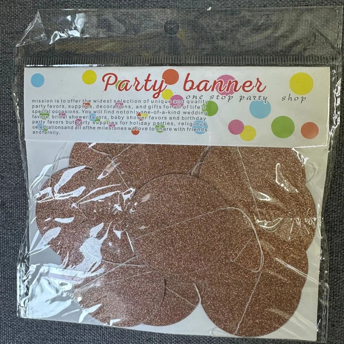 厂家批发2米车缝圆片拉花金葱圆片拉花圆形纸串拉花派对生日装饰