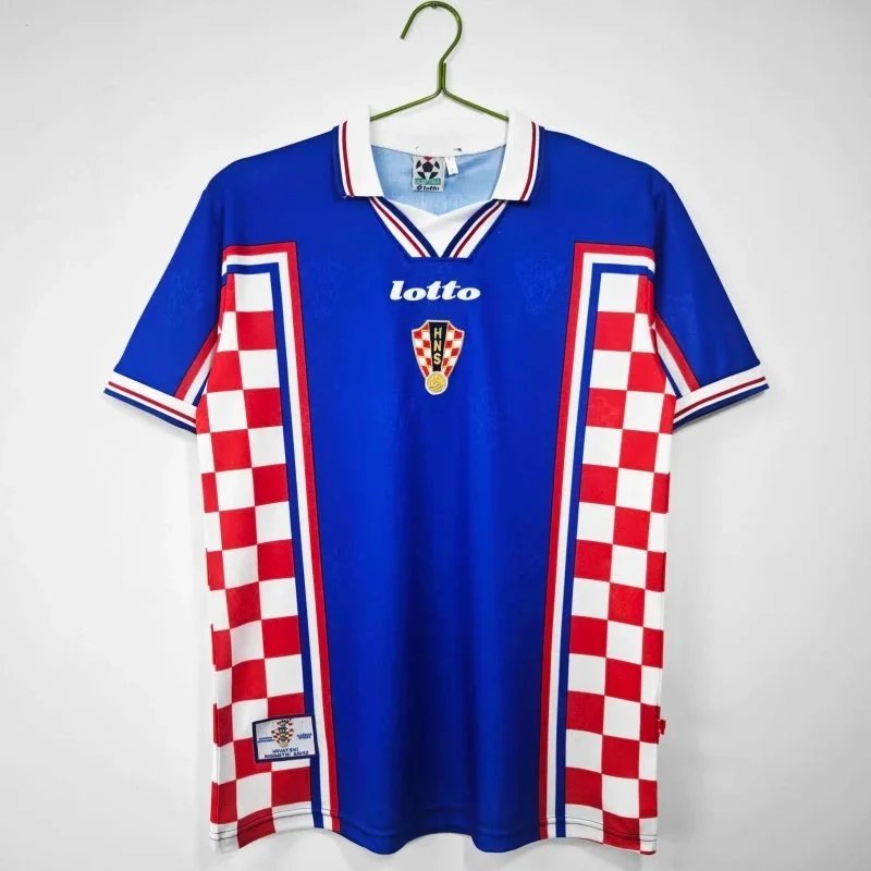 1998 Season Croatia Away Retro Fans Edition (Customized items are final and cannot be returned or exchanged.) – 1 (Customizable name and number), S
