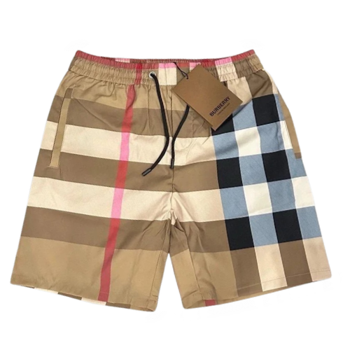 518 Bapai classic printed casual beach shorts, classic five-length pants, unisex design – Z0013 white, Size M