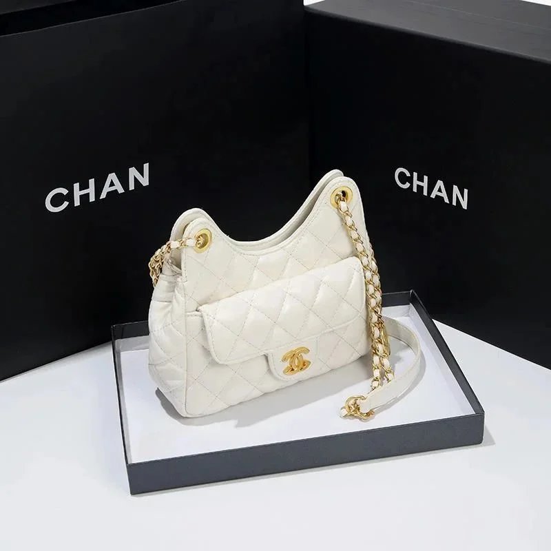 Chanel Style Bag Women's 2024 New High-end Rhombic Chain Bag Retro Leather Bag All-match Shoulder Crossbody Bag – 1